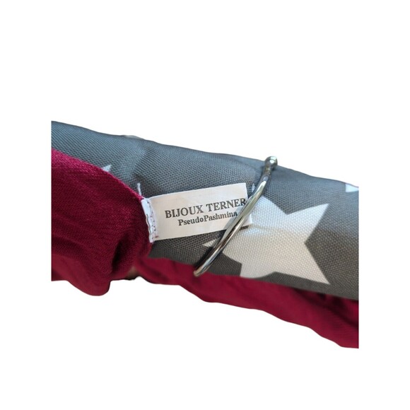 Bijoux Terner 100% Viscose Scarf Unisex Garnet Red - Picture 3 of 3